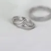 Einzigartiger Platin-Verlobungsring mit Brillant